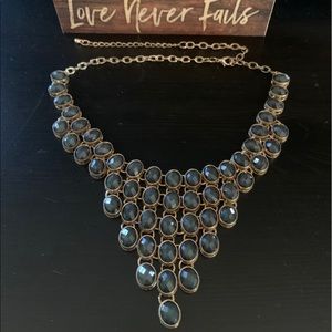 Vintage Emerald Gem Statement Necklace